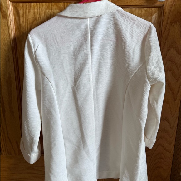 Women’s Open-Front Blazers - White &Camel (Med) - Picture 6 of 8
